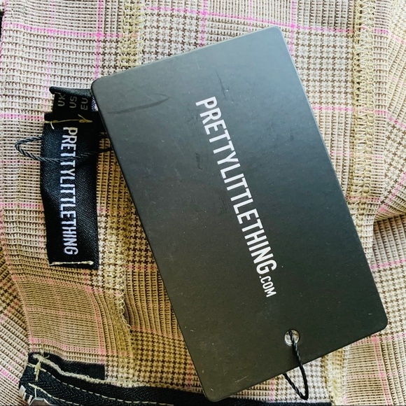 Mocha Check Strappy Zip Back Crop Top NWT Size 2X - Picture 7 of 8